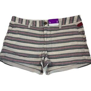 Women's Merona Short Shorts‎ Striped Size 12 NWT Chino